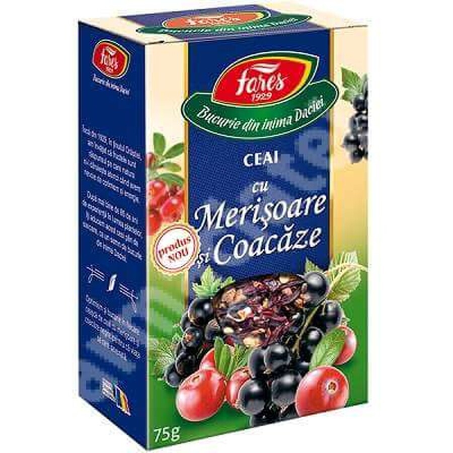 Cranberry en zwarte bessenthee, 75 g, Fares