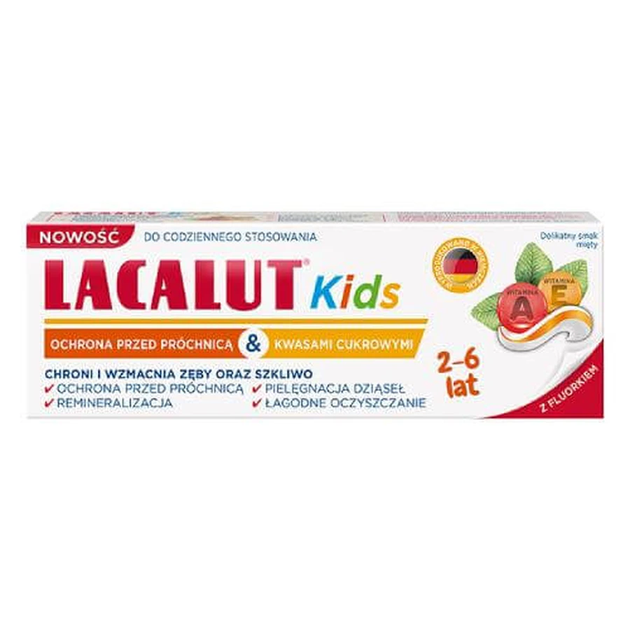LACALUT Kids Pasta dentífrica para niños de 2 a 6 años, 55ml