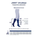 JOBST ULTRASHEER Șosete scurte de compresie pentru genunchi CCL1 naturale, mărimea 5 ZP