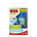 Vaso antigoteo NUK Action Cup con pajita de silicona 12m+ azul, 230ml