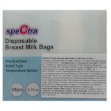 Storage bags, for breast milk, with zipper, 30 pcs, Spectra