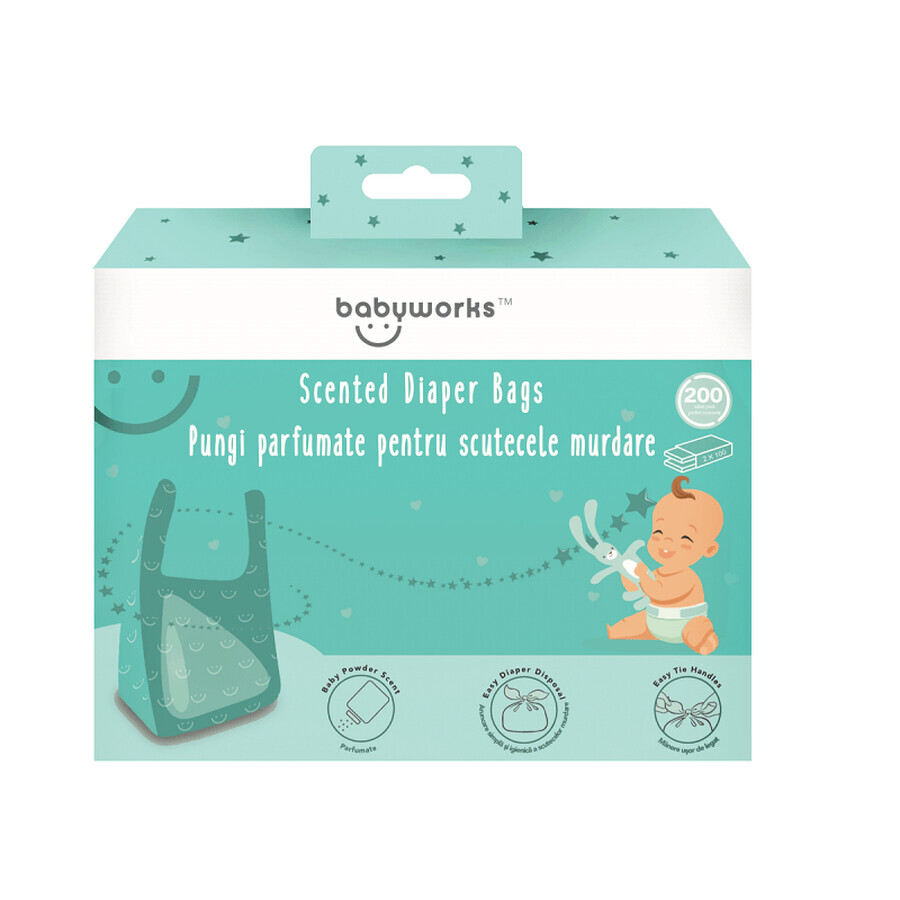 Bolsas perfumadas para pañales usados, 200 uds, BabyWorks