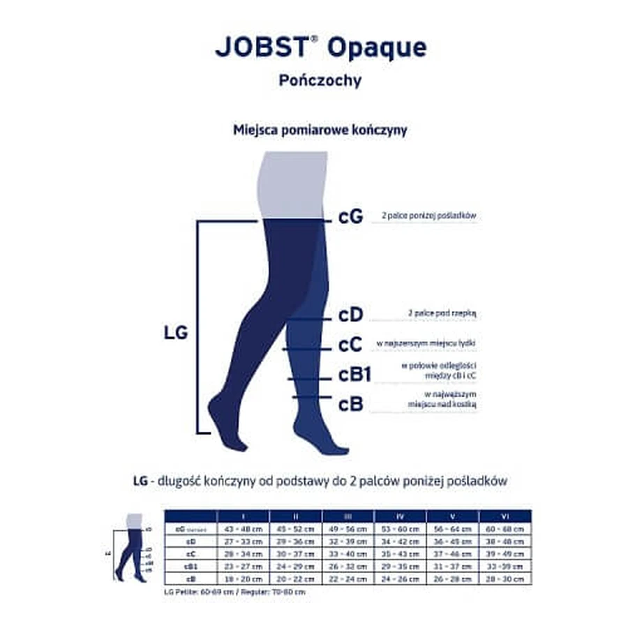 JOBST OPAQUE lange compressiekousen CCL1 natuur, maat 2 OP