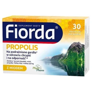 Fiorda Propolis Lutschtabletten mit Honig, 30 Stück.