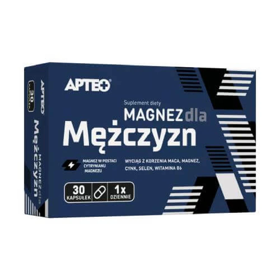 Magnesium voor mannen APTEO, 30 capsules