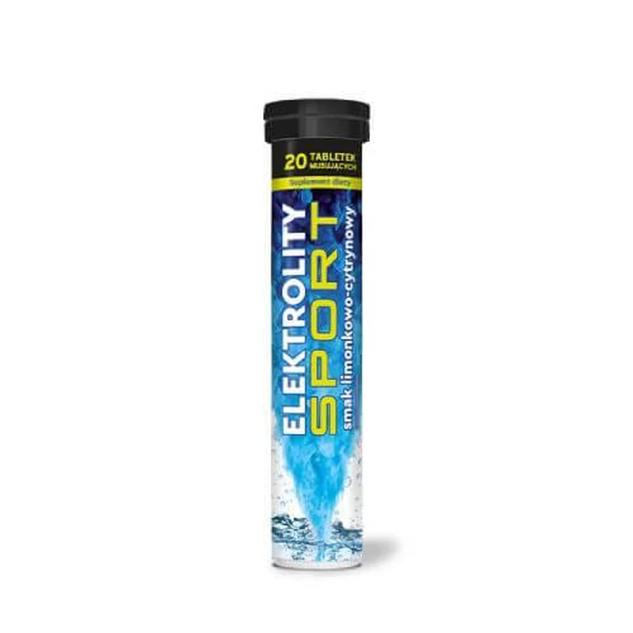 Elektrolity Sport au citron vert, 20 comprimés de mousse.