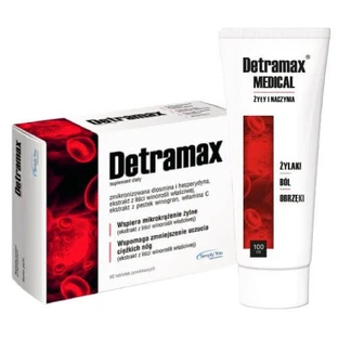 Set Detramax, 60 comprimés + Detramax Medical Veins and Vascular Gel, 100ml