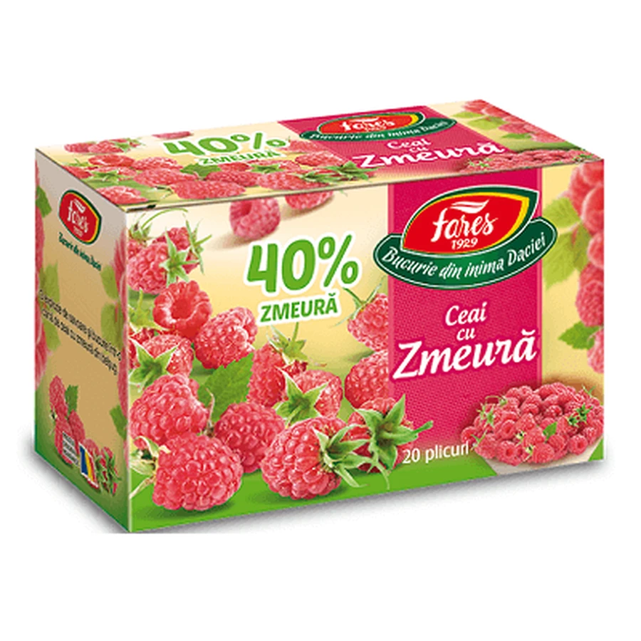 Thé aux framboises 40%, 20 sachets, Fares