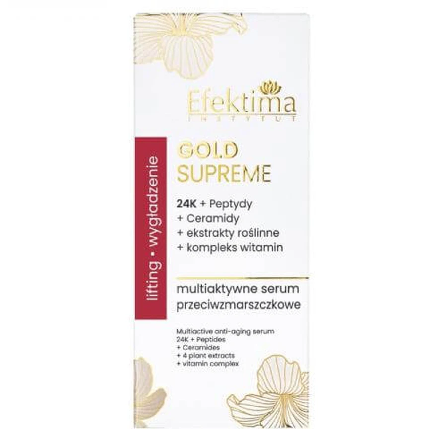 EFEKTIMA Gold Supreme Multiactive Anti-Wrinkle Serum Lifting and Smoothing, 30 ml