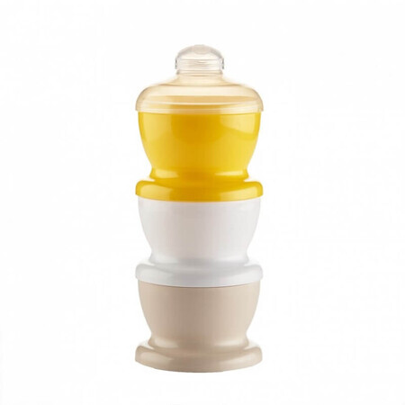 Recipiente para leche con 3 compartimentos, Piña, Thermobaby