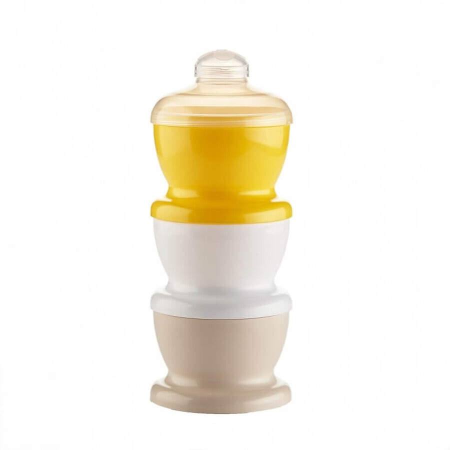 Recipiente para leche con 3 compartimentos, Piña, Thermobaby