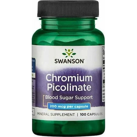 Picolinato de cromo Swanson 200 mg 100 cápsulas