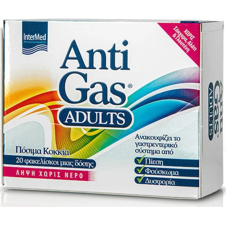 InterMed AntiGas Volwassenen Speciaal Voedingssupplement 20 sachets
