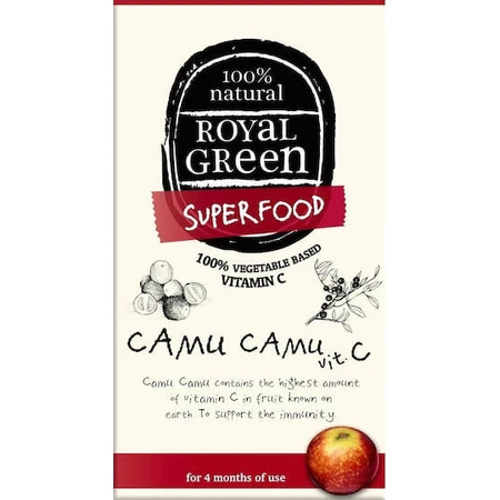 Royal Green Vitamine C pour le soutien immunitaire, la peau et l'action antioxydante 60 gélules végétales