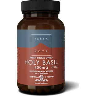 TerraNova Holy Basil 400mg Anxiety Supplement 50 gélules végétales