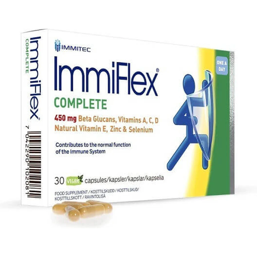 Aricon Immiflex komplette 450mg Immunsystem Stärkung Ergänzung 30 Kapseln