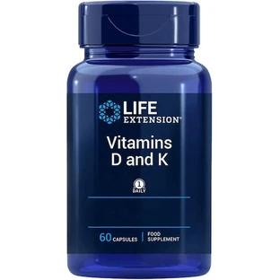 Lebenverlängerung Vitamine D und K Vitamin für Immunsystem-Stärkung u. Ei-Gesundheit 60 caps