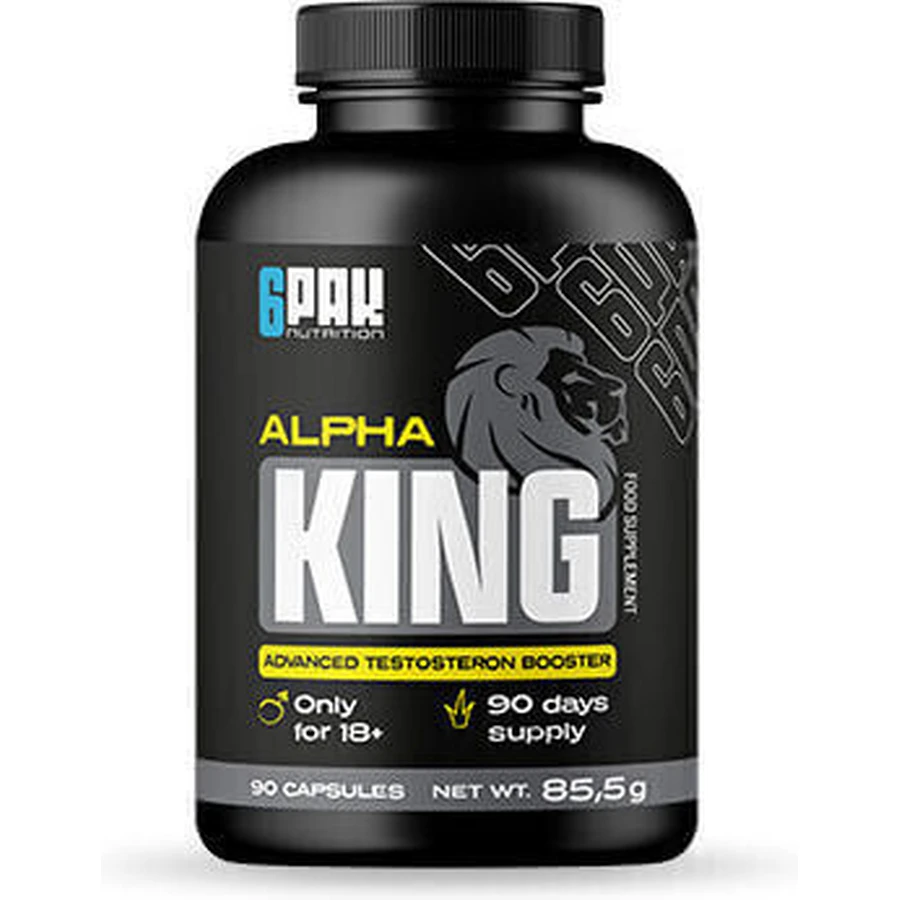 6Pak Nutrition Alpha King Testosteron steigernde Ergänzung 90 Kapseln