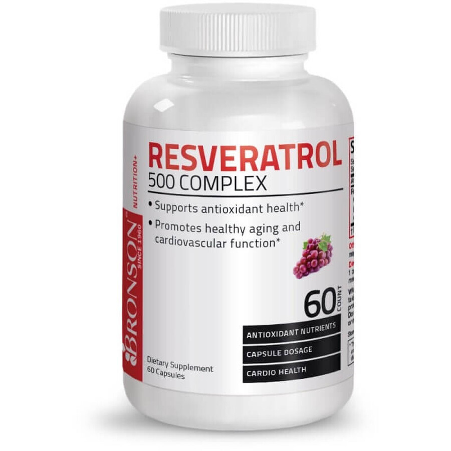 Resveratrol 500mg-Komplex, 60 Kapseln, Bronson