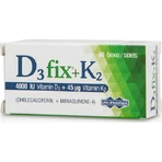 D3 Fix + K2 vitamine pentru întărirea sistemului imunitar & sănătatea oaselor, 60 tablete, Uni-Pharma