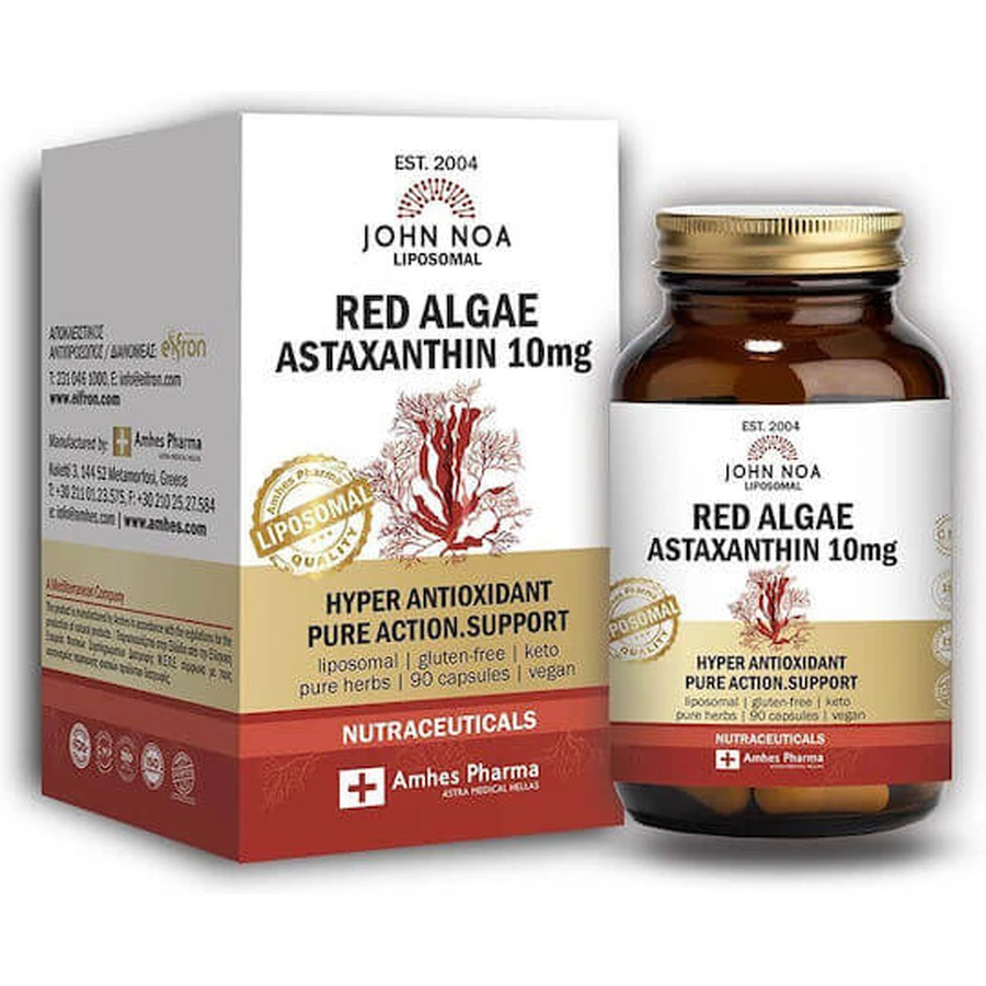 John Noa Liposomal Red Algae Astaxanthin 10mg 90 capsule veget