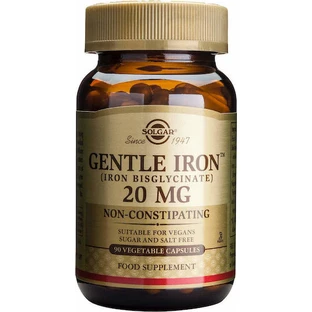 Solgar Sanftes Eisen 20mg 90 Kapseln Pflanzlich