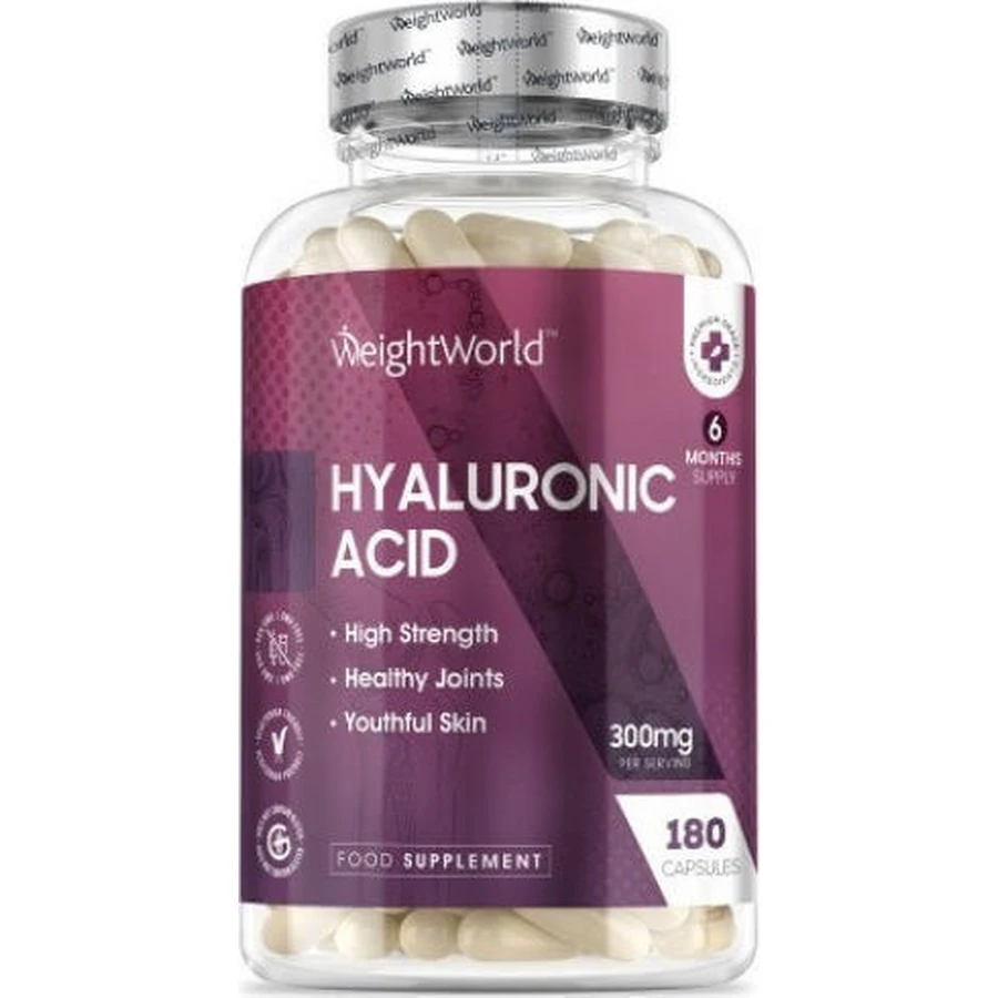WeightWorld Hyaluronic Acid 600mg Supliment pentru Sănătatea Articulațiilor & Oaselor 120 capace