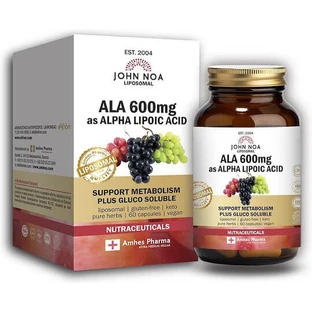 John Noa Liposomalny Kwas Liponowy ALA Kwas Alfa Liponowy 600mg Suplement diety Special 60 kaps
