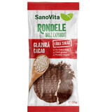 Rice rounds with sugar-free cocoa glaze, 66 g, Sanovita