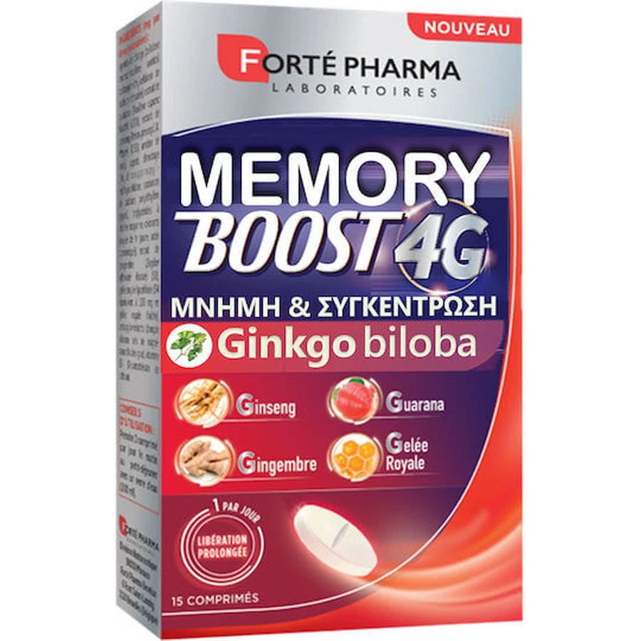 Forte Pharma Memory Boost 4g Complemento Alimenticio para la Memoria y la Concentración 15 Comprimidos