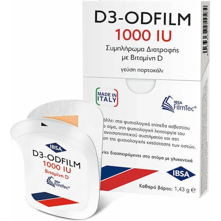 Ibsa D3-Odfilm Vitamin zur Stärkung des Immunsystems und der Eiergesundheit 1000iu Orange 30buc
