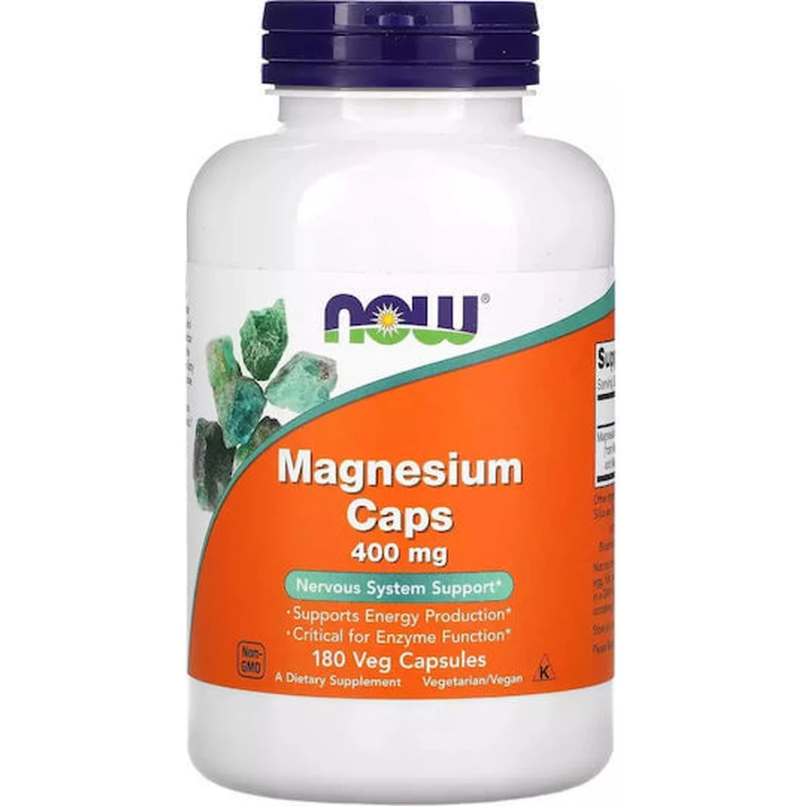 Now Foods Magnesium 400mg 180 herbal capsules