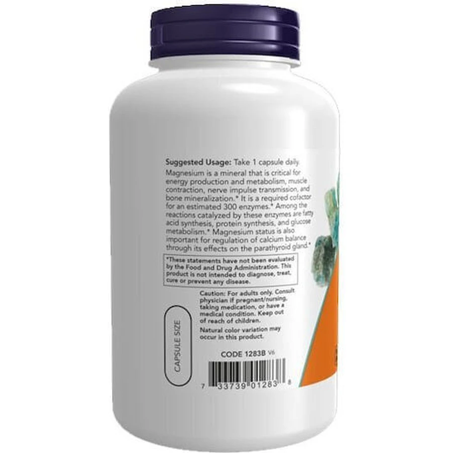 Now Foods Magnesium 400mg 180 herbal capsules
