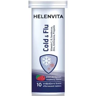 Helenvita Cold & Flu Supliment pentru Întărirea Sistemului Imunitar 10 file de ef Zmeură