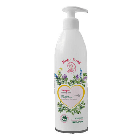 Shampooing à l'aloès et à la sauge Baby Drag, 500 ml, Vivanatura