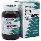 Health Aid Beta Caroteno Vitamina para el Cabello, Piel y Acción Antioxidante 23000iu Naranja 30 cáps.