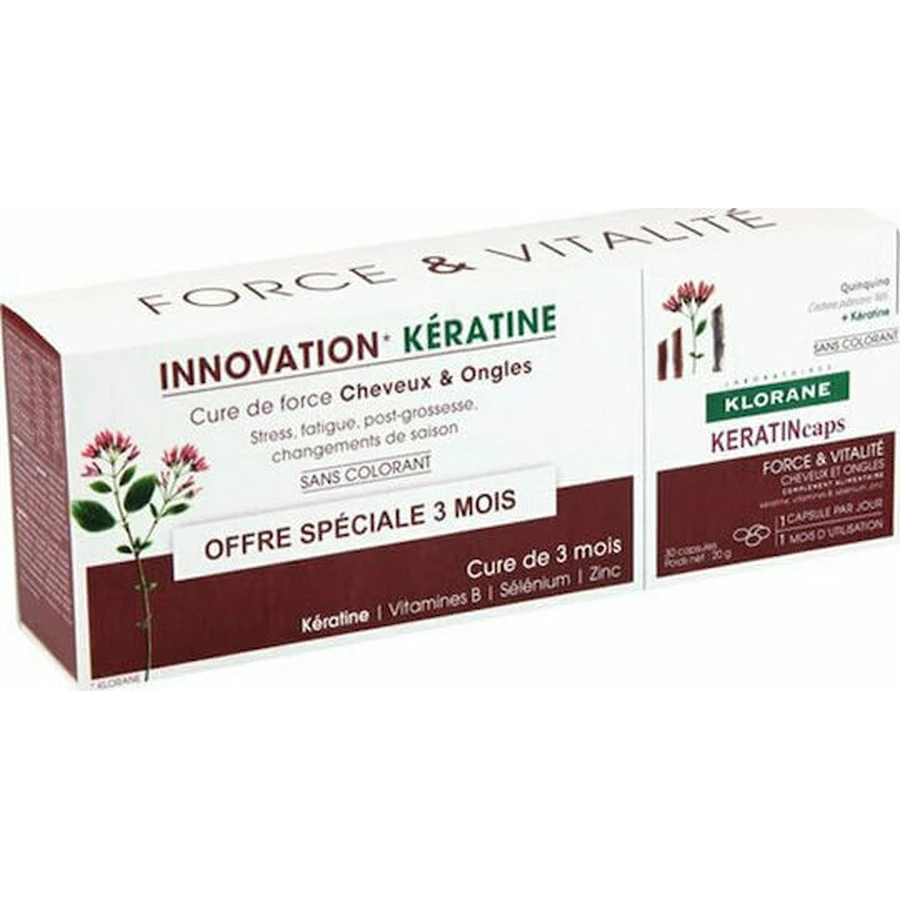Klorane KeratinCaps Specjalny suplement diety 3 x 10 kapsułek: ceny i cechy