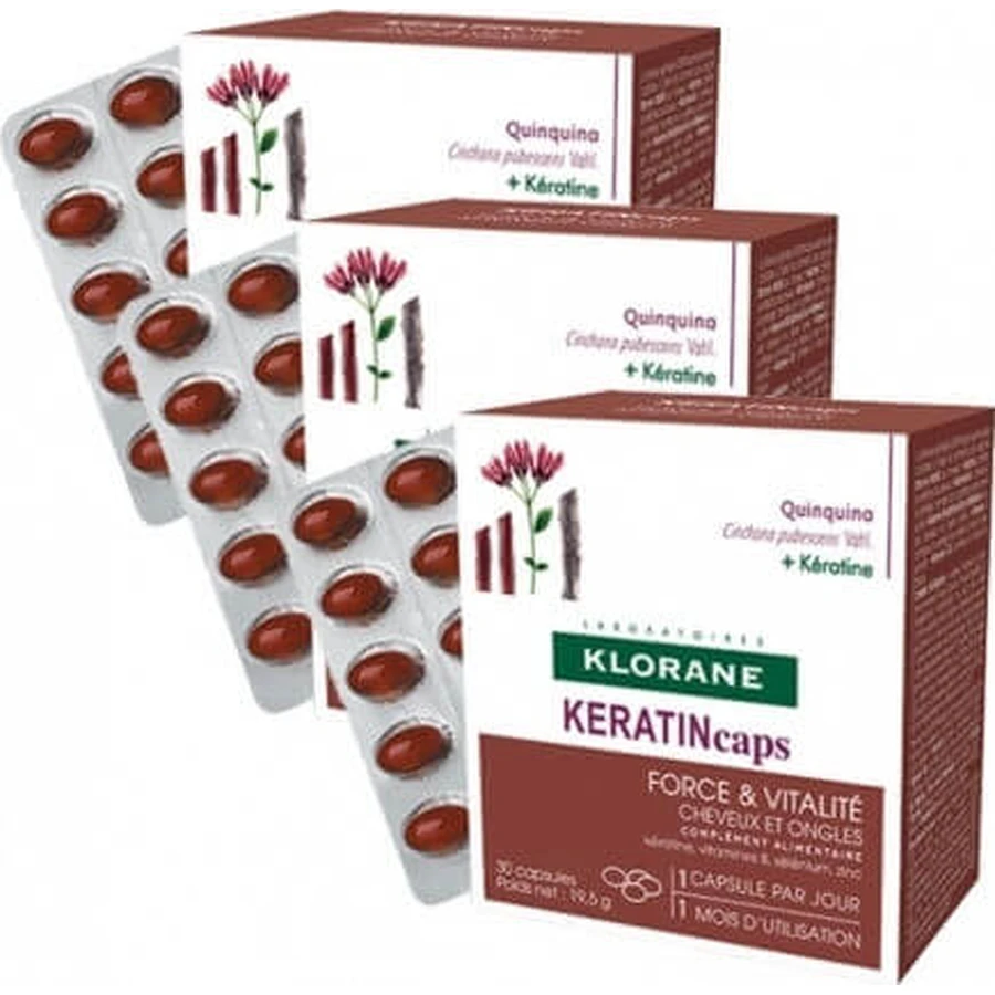 Klorane KeratinCaps Specjalny suplement diety 3 x 10 kapsułek: ceny i cechy