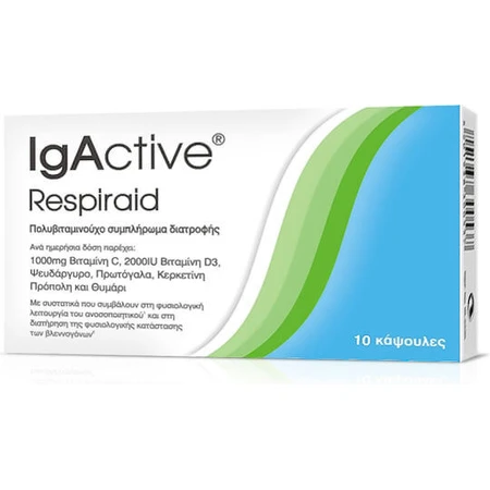 IgActive Respiraid Immune Boosting Supplement 10 Kapseln