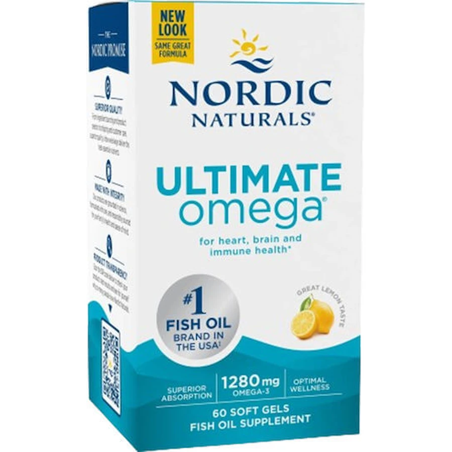 Nordic Naturals Ultimate Omega Ulei de pește 1280mg 60 softgels Lămâie