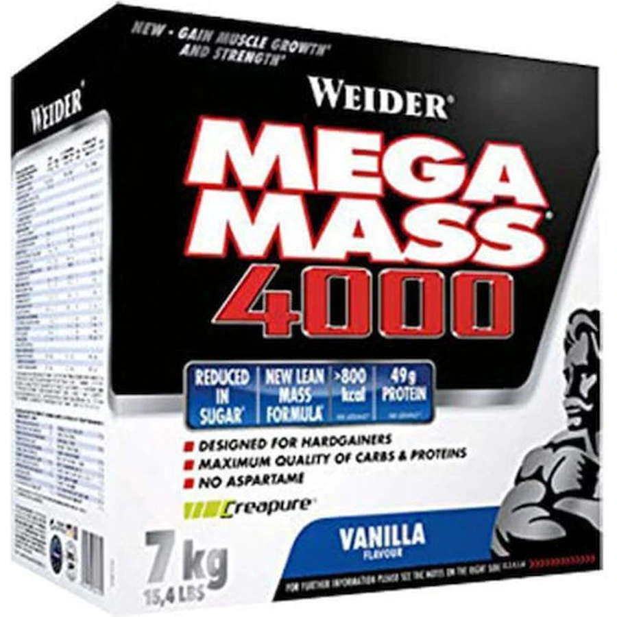 Weider Mega Mass 4000 z kreatyną i smakiem waniliowym 7kg: ceny i cechy