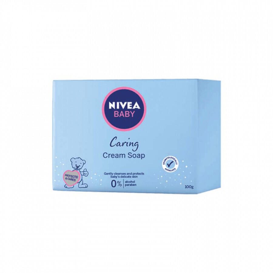 Jabón en crema para bebés, 100 g, Nivea