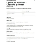Optimum Nutrition Micronised Creatine Unflavoured 317gr