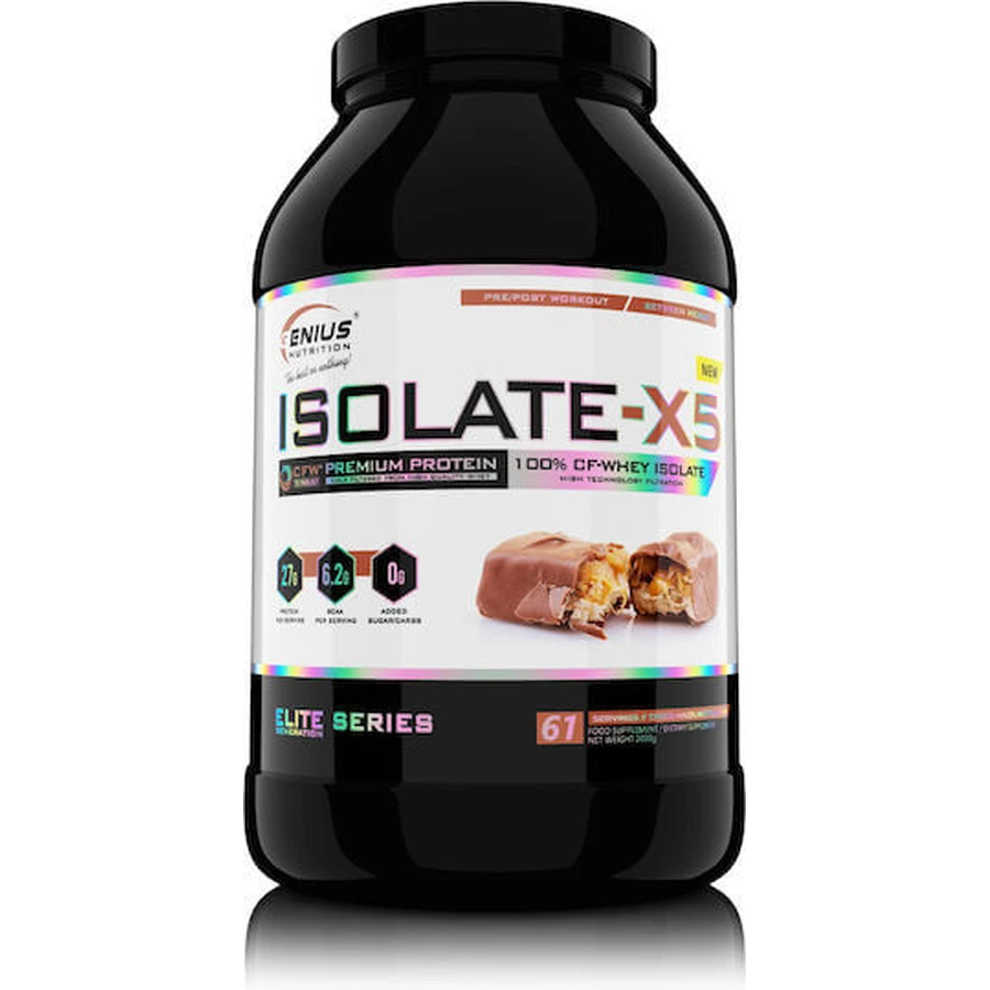 Genius Nutrition Isolate-X5 Proteină Din Zer cu Aromă Cremă de ciocolată și alune 2kg