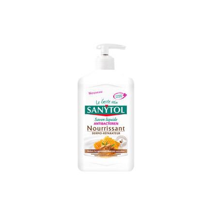 Jabón líquido nutritivo antibacteriano con leche de almendras y leche de matcha, 250 ml, Sanytol