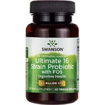 Swanson Ultimate 16 ceppi probiotici con FOS Probiotico 60 capsule vegetali