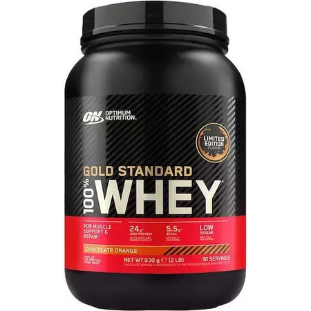 Optimum Nutrition Gold Standard 100% Whey Protein Białko serwatkowe o smaku pomarańczowej czekolady 908gr: ceny i cechy
