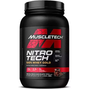 MuscleTech Nitrotech Whey Isolate Gold Plus Proteină Din Zer cu Aromă Double Rich Chocolate 908gr