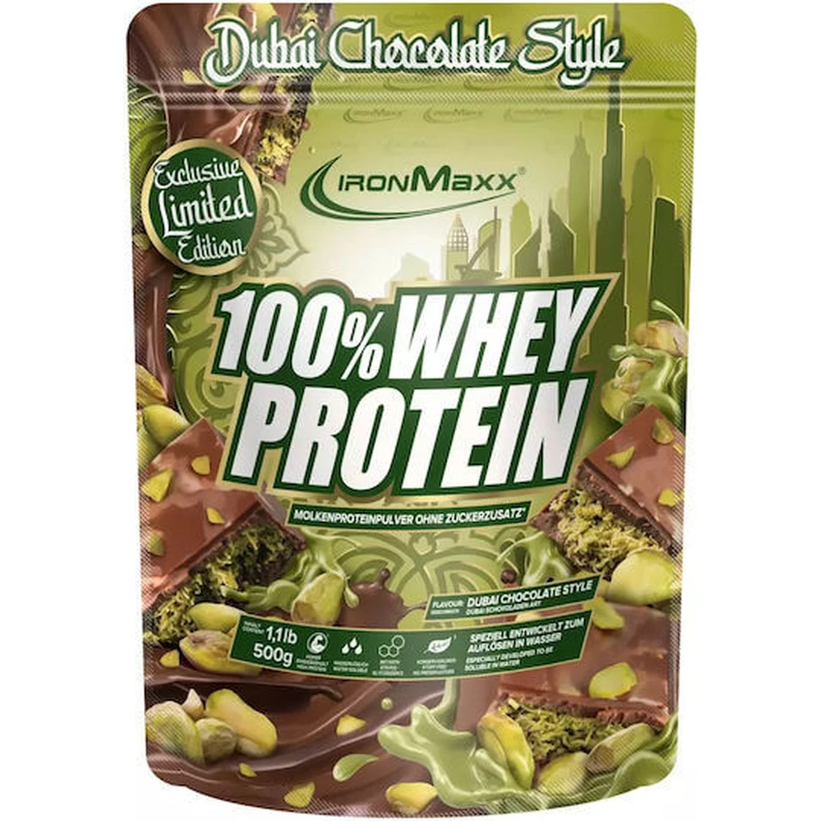 IronMaxx Proteină Din Zer cu Aromă Dubai Chocolate Style 500gr