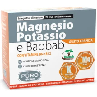 Magnesio puro, potassio e baobab 20 bustine